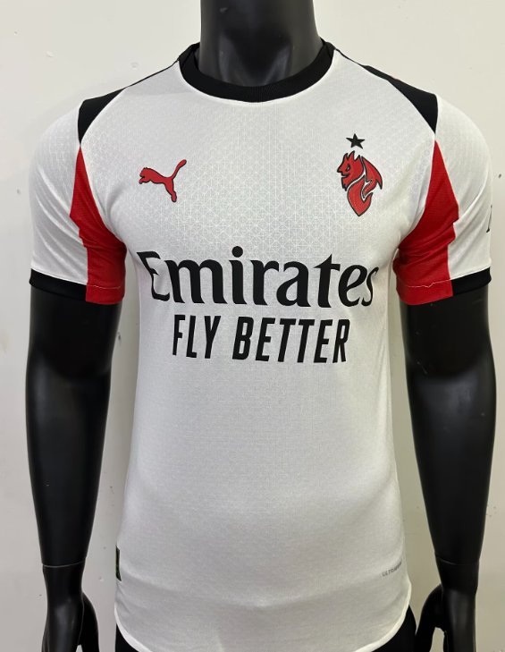 AAA Quality AC Milan 25/26 Away White Soccer Jersey(Player)